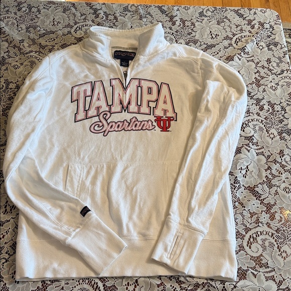 Jansport Sweaters - Jansport White Tampa Spartans women’s Zip Up Sweater - L